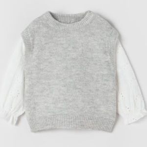 Zara Combination Knit Sweater 18-24